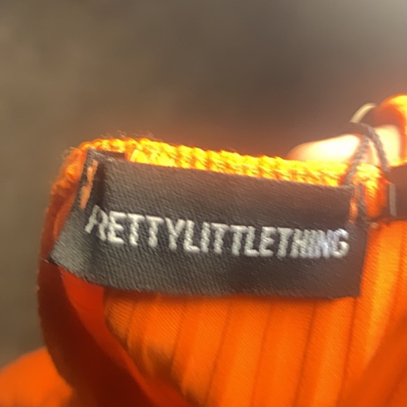 Bright orange Asymmetric dress - Picture 4 of 4